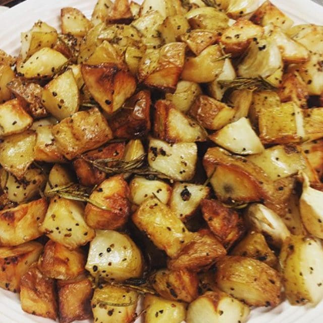 Even our sides excite Butter roasted new potatoes with rosemary salt, no wonder we're one of Sussex's premier wedding caterers 